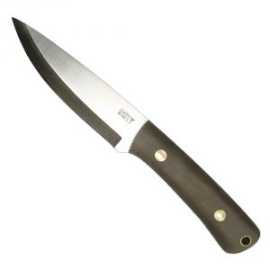 LT Wright Handcrafted Knives Gary Wines Bushcrafter Green Matte Scandi Fixed Blade Knife